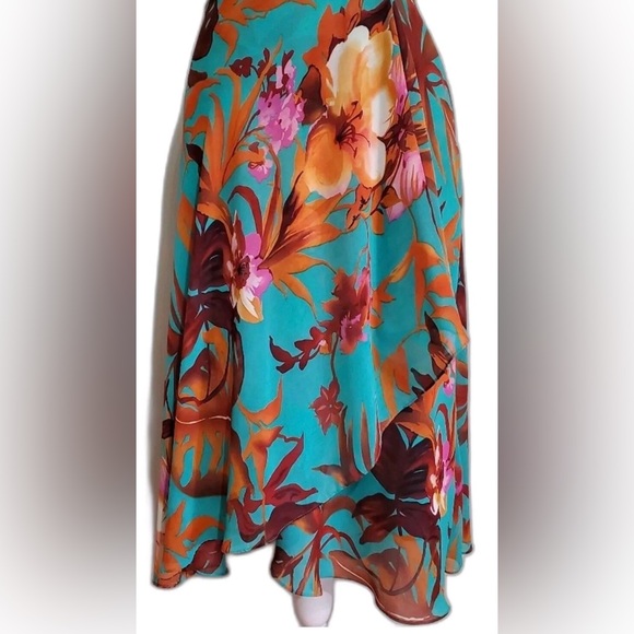 Coldwater creek Floral Print Maxi Skirt Multicolor size 1X - Picture 1 of 5